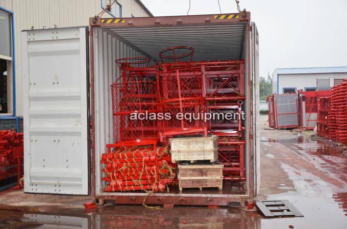 Safety 1500kg Rack / Pinion Type Construction Material Hoist Approved ISO