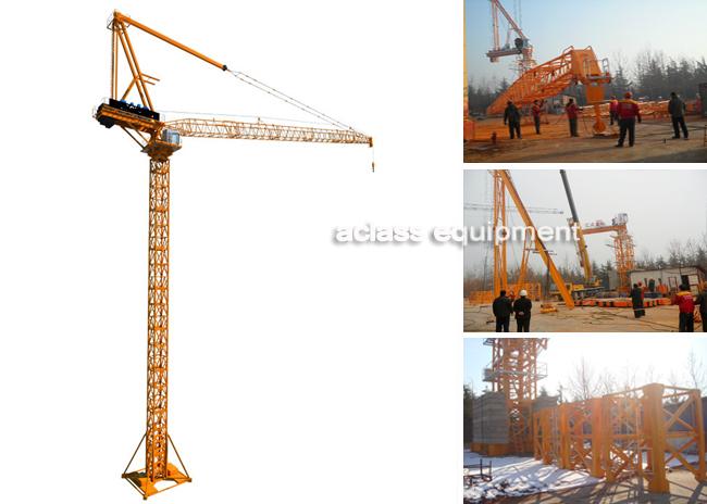 VFD / Remote Control Luffing Jib Tower Crane 16 ton , Construction Lifting Equipment