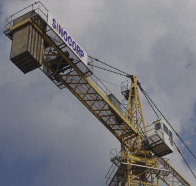 5t  6 Ton Flat Top Tower Crane Safety 55m