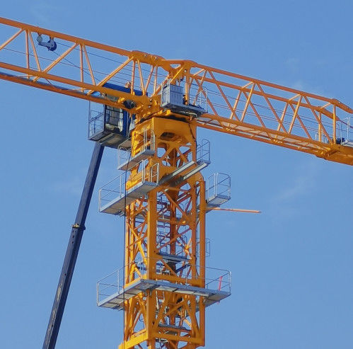 Construction Flat Top Tower Crane Stationary Foundation Type Industrial