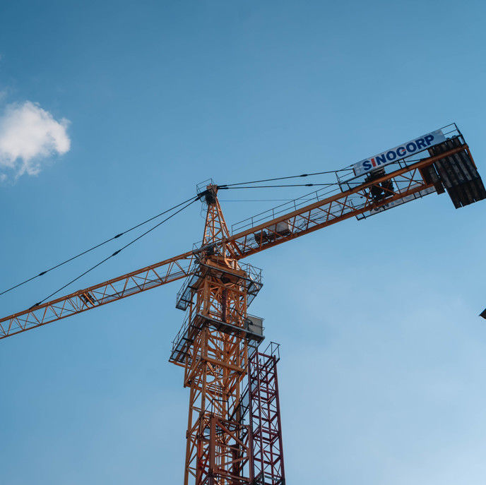 Sinocorp TZ5610-6 Hatkit 56 Meters Boom 60M Height Commercial Hammerhead Tower Crane with CE
